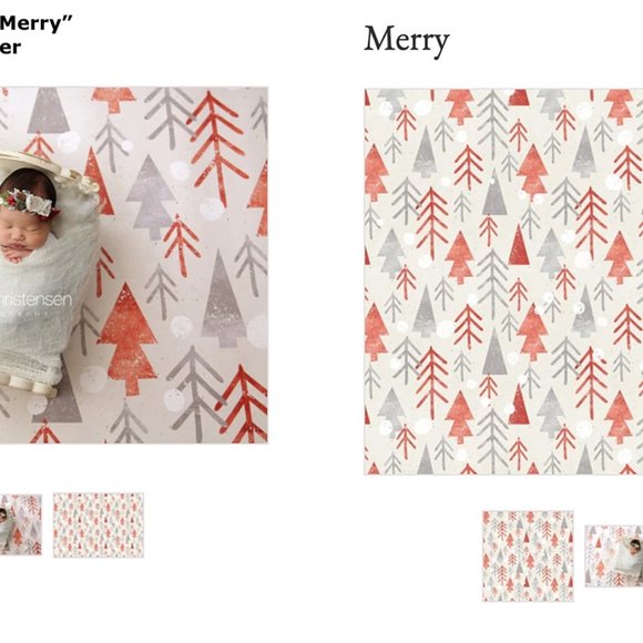 R2 Backdrops Professional Background for Photography - "Merry" 84x60 Poly Paper - Picture 3 of 3